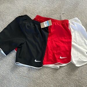 Lot of 3 Nike Youth Soccer Shorts Size Medium